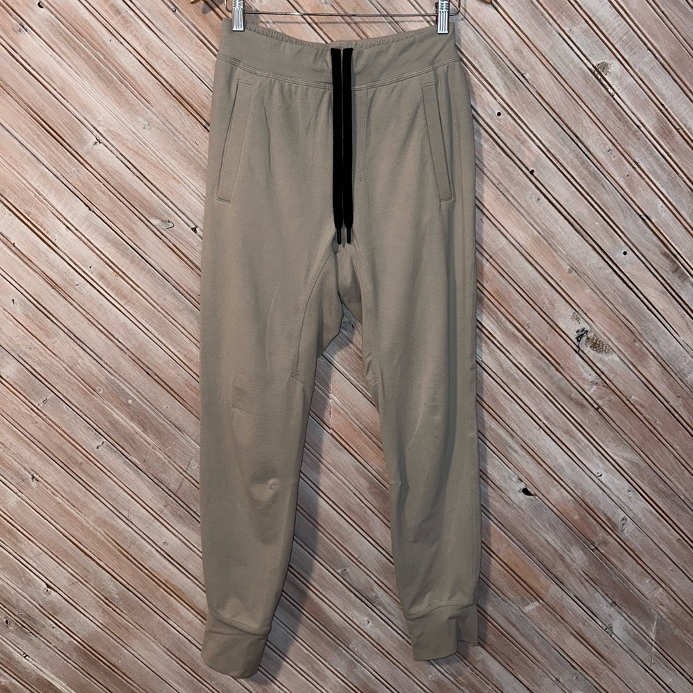 lululemon athletica Men's Grey Joggers Black Drawstring Athleisure